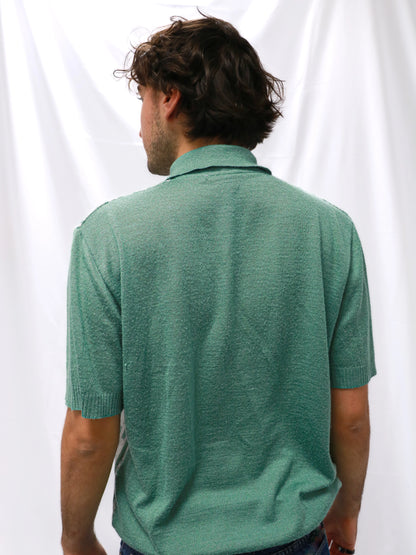 POLO EN MAILLE VERT SAGE