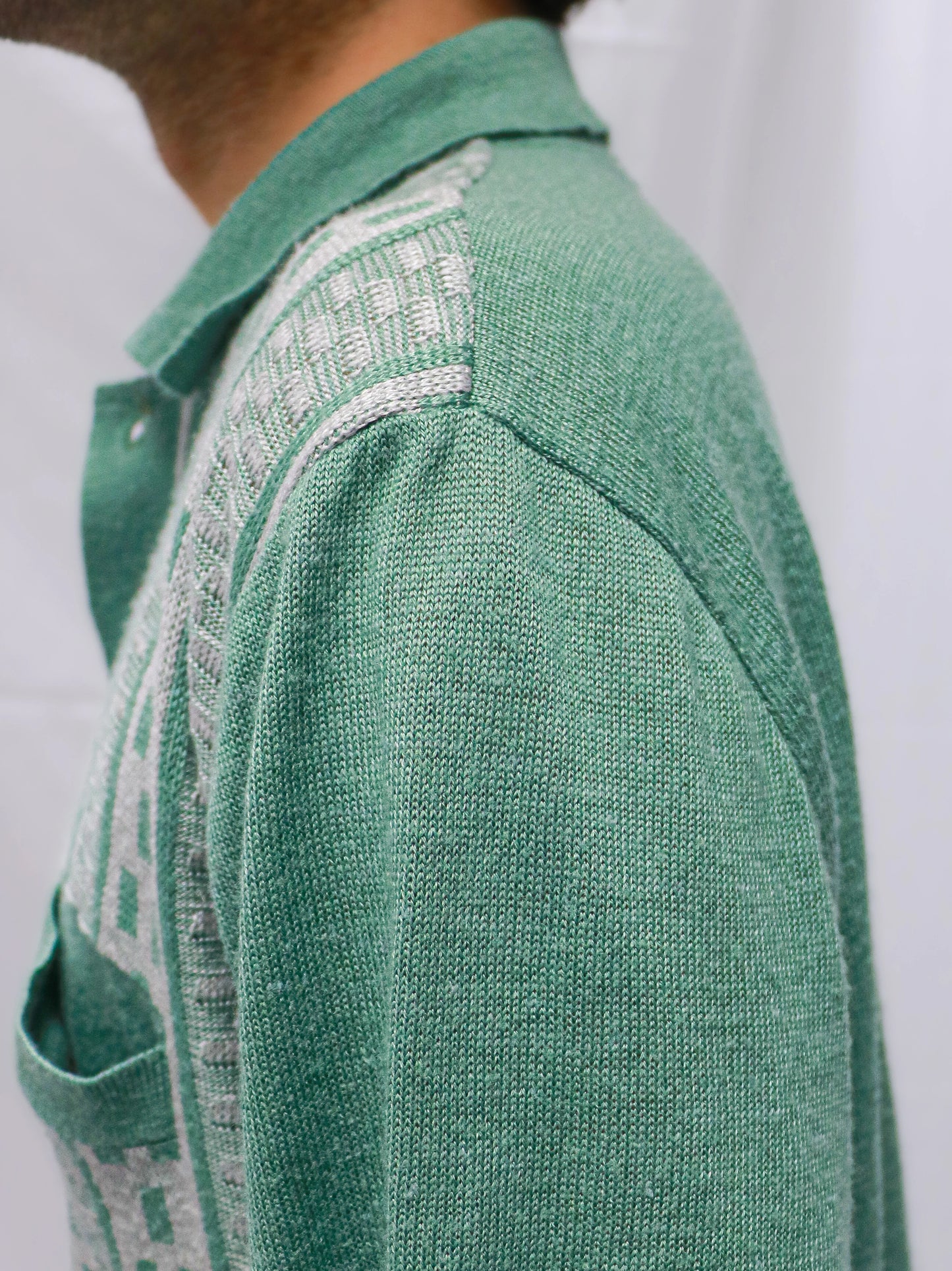 POLO EN MAILLE VERT SAGE