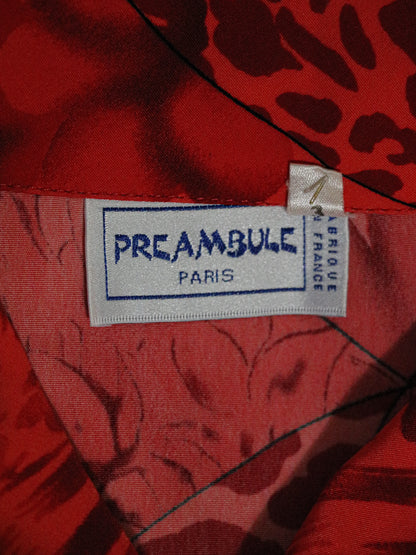 CHEMISE ROUGE À MOTIFS